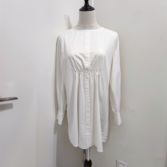 Vest layered nocollar shirts dress - Picture 10 of 12